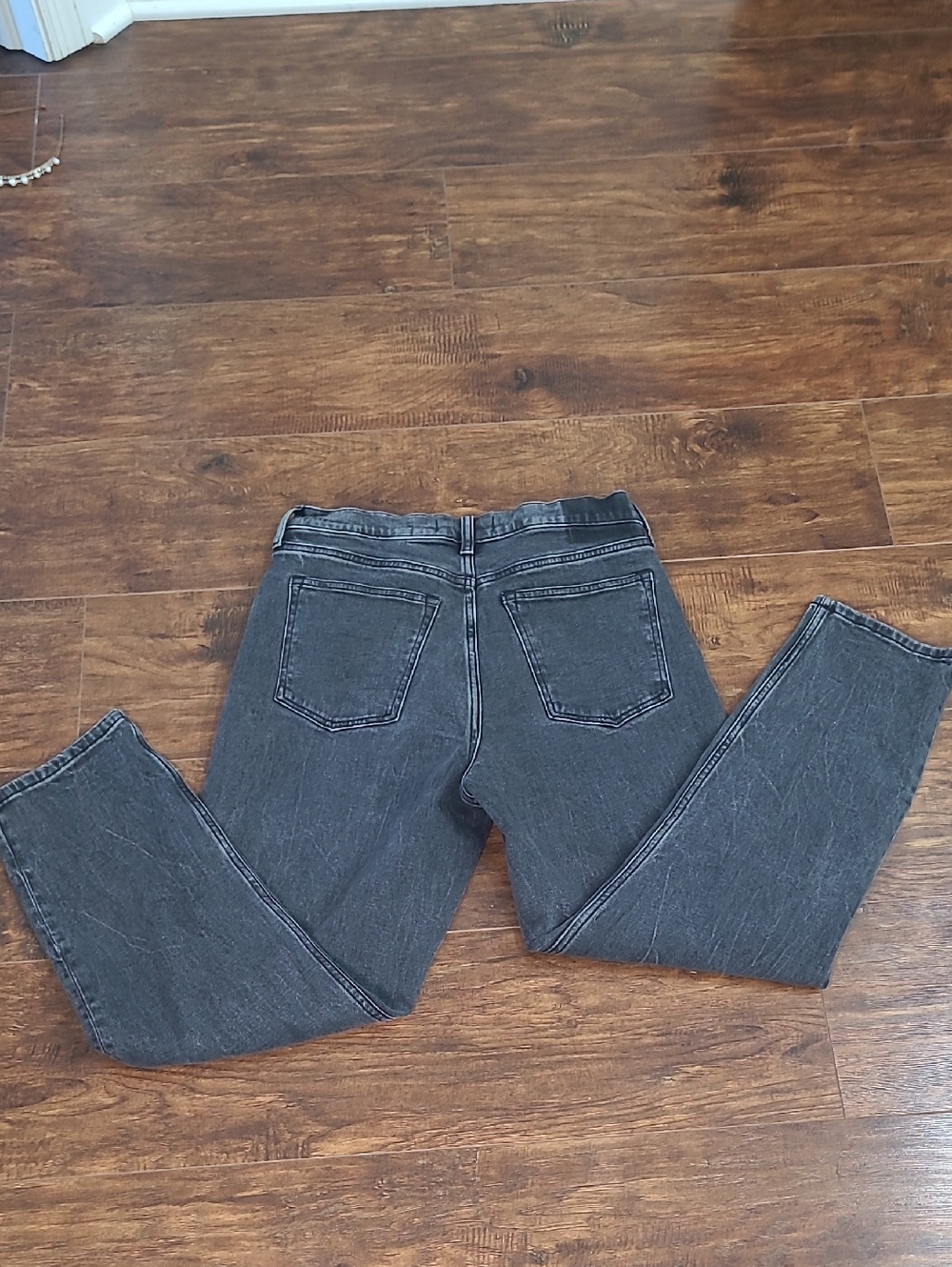 Abercrombie & Fitch The Mom Washed Black Straight Jeans High Rize Size 29/8 - Picture 3 of 9